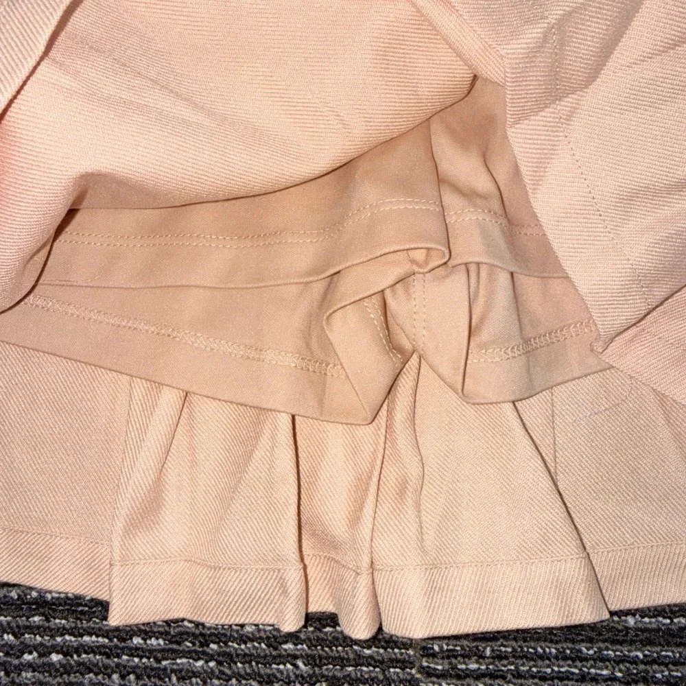 Justice Asymmetrical Pleated Skort Kids Size L 12/14 New Mocha Peach Gold Button